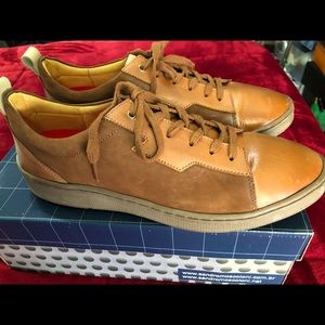 Sandro Moscolini Men’s “Wally” Tan Lace Up Sneakers Size 10.5 Pre Owned